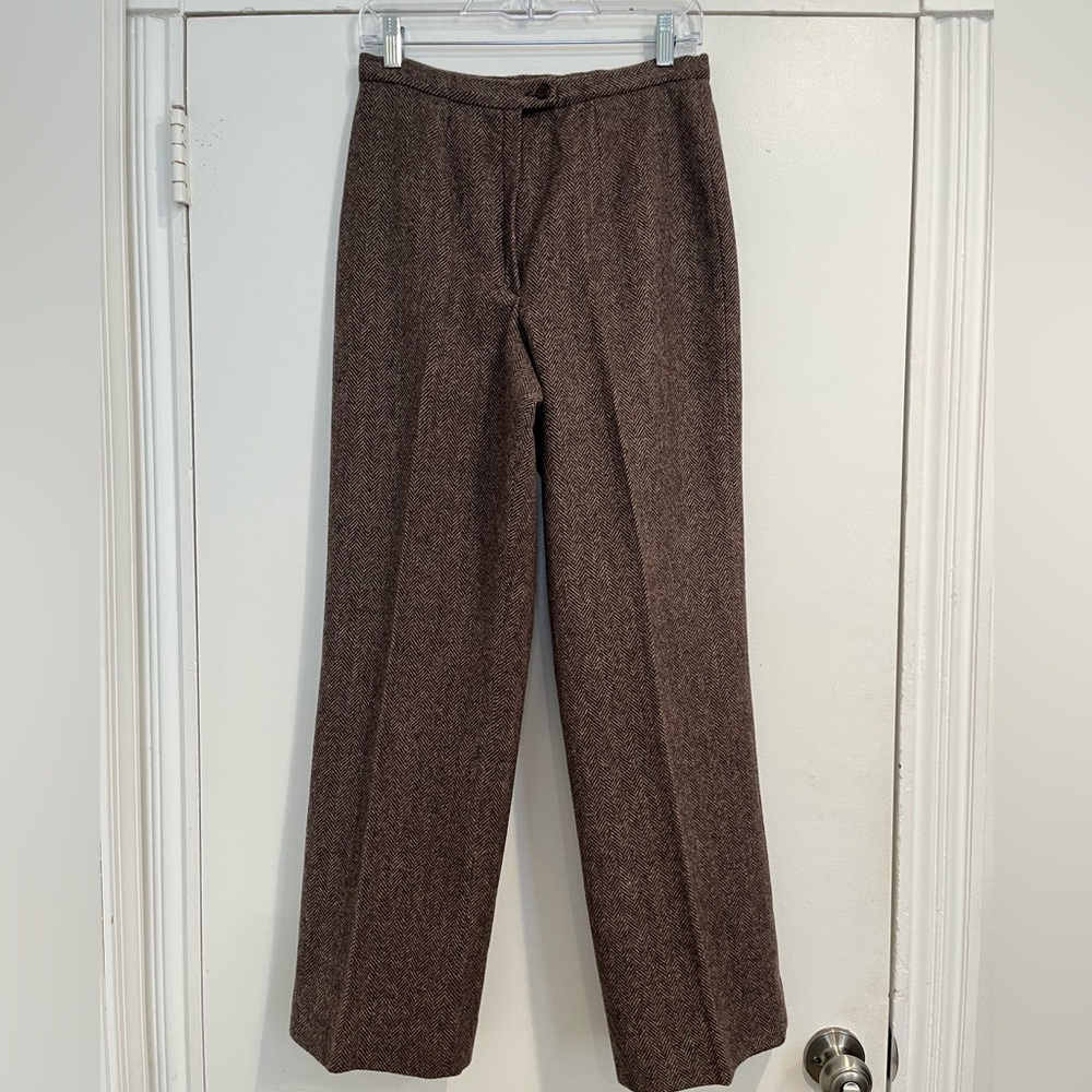 Pendleton Vintage Brown Wool Herringbone High Wai… - image 2